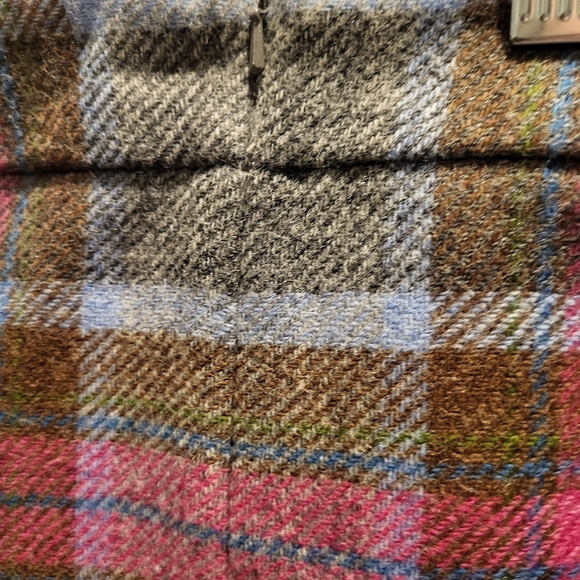 Boden British Tweed Wool Plaid Clueless Y2K Style Mini Skirt Pink & Gray Size 14 - Picture 6 of 7